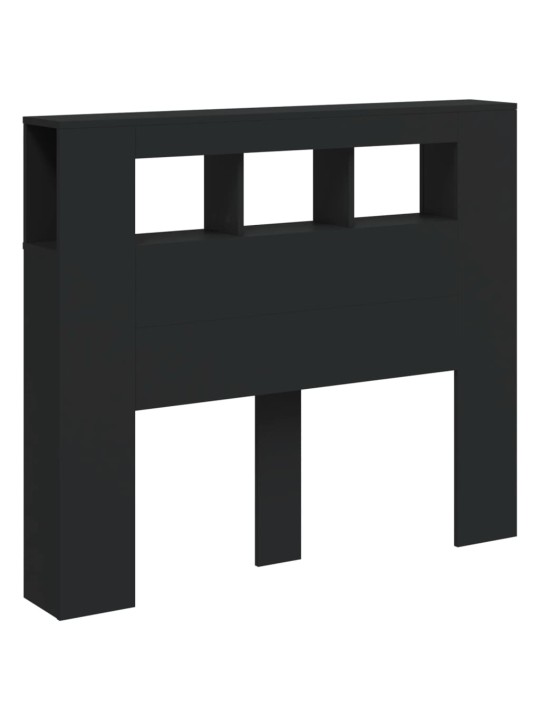 Čelo postele s LED černé 120 x 18,5 x 103,5 cm kompozitní dřevo