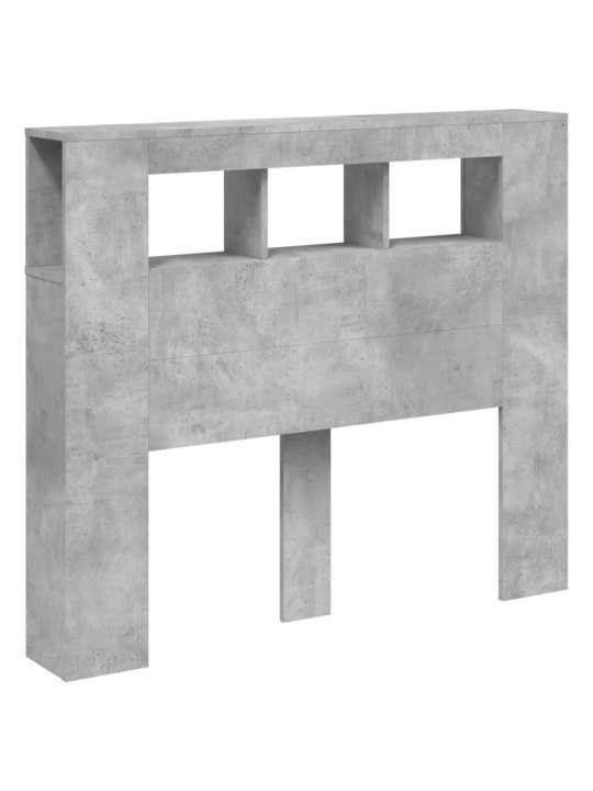 Čelo postele s LED betonově šedé 120 x 18,5 x 103,5 cm kompozit