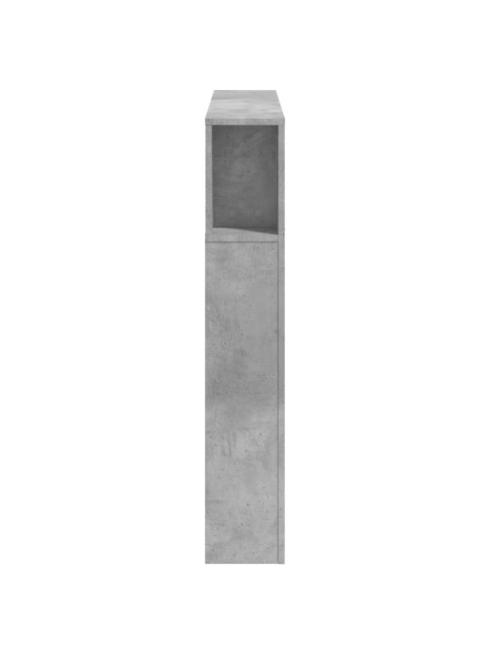 Čelo postele s LED betonově šedé 120 x 18,5 x 103,5 cm kompozit