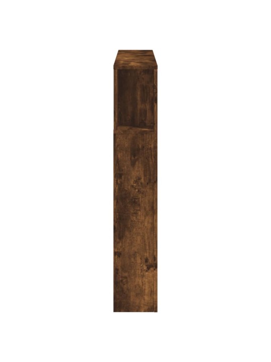 Čelo postele s LED kouřový dub 120 x 18,5 x 103,5 cm kompozit