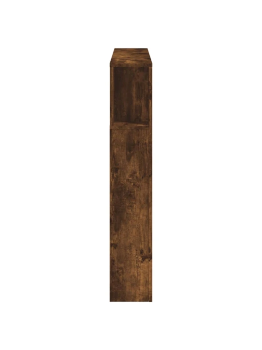 Čelo postele s LED kouřový dub 120 x 18,5 x 103,5 cm kompozit