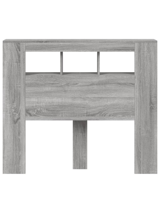 Čelo postele s LED šedé sonoma 120 x 18,5 x 103,5 cm kompozit
