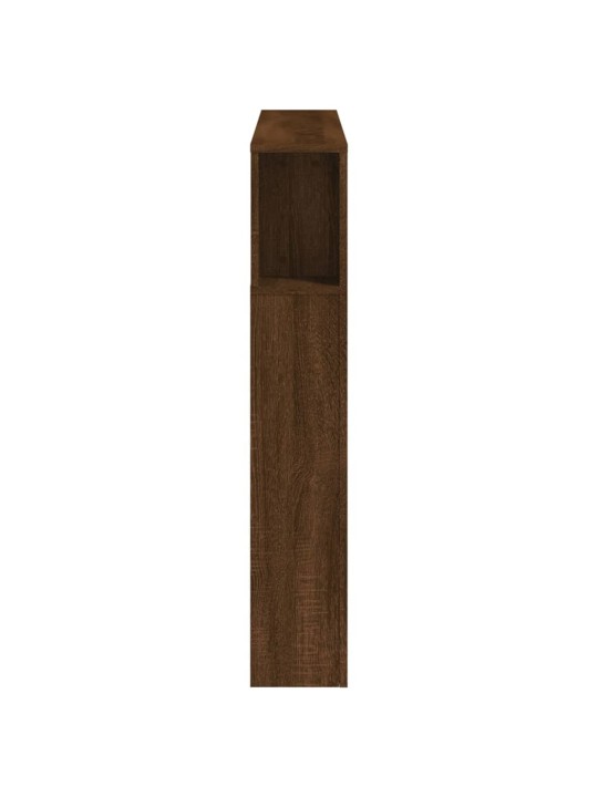 Čelo postele s LED hnědý dub 120x18,5x103,5 cm kompozitní dřevo