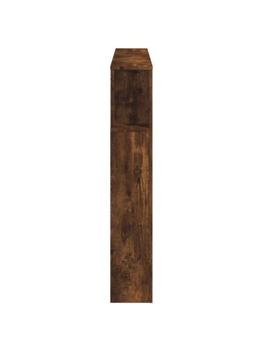Čelo postele s LED kouřový dub 140 x 18,5 x 103,5 cm kompozit
