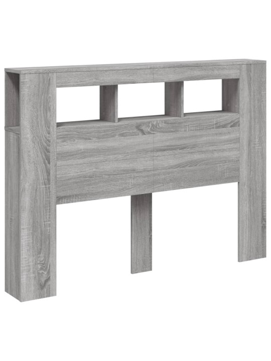 Čelo postele s LED šedé sonoma 140 x 18,5 x 103,5 cm kompozit
