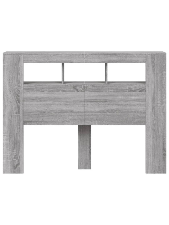 Čelo postele s LED šedé sonoma 140 x 18,5 x 103,5 cm kompozit