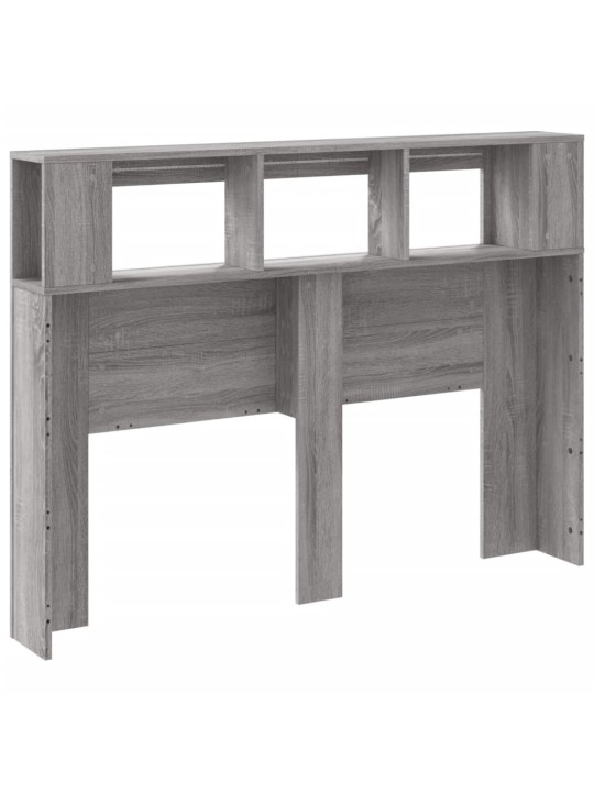 Čelo postele s LED šedé sonoma 140 x 18,5 x 103,5 cm kompozit
