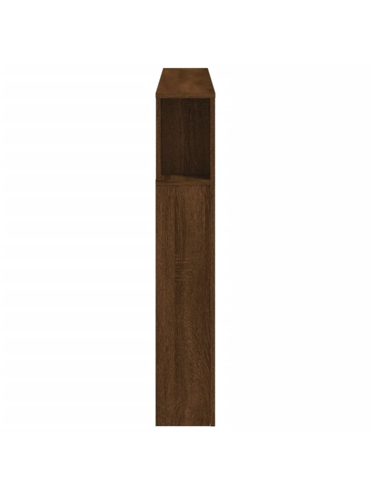 Čelo postele s LED hnědý dub 140x18,5x103,5 cm kompozitní dřevo