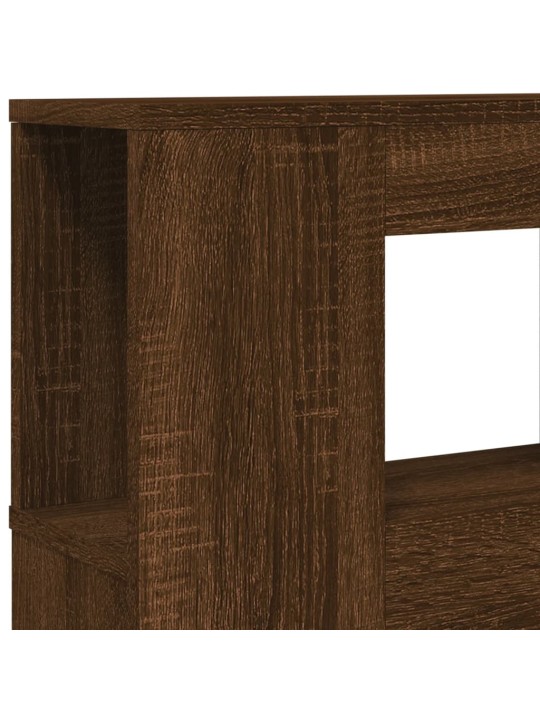 Čelo postele s LED hnědý dub 140x18,5x103,5 cm kompozitní dřevo