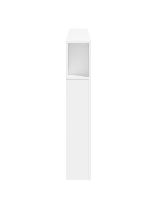 Čelo postele s LED bílé 160 x 18,5 x 103,5 cm kompozitní dřevo