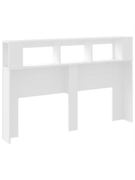 Čelo postele s LED bílé 160 x 18,5 x 103,5 cm kompozitní dřevo
