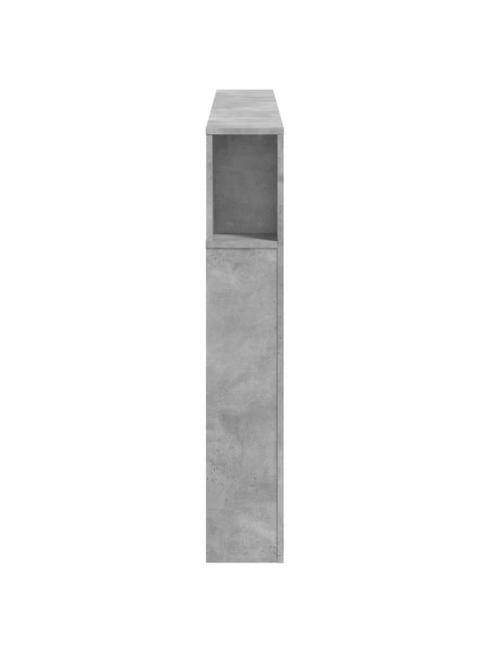 Čelo postele s LED betonově šedé 160 x 18,5 x 103,5 cm kompozit