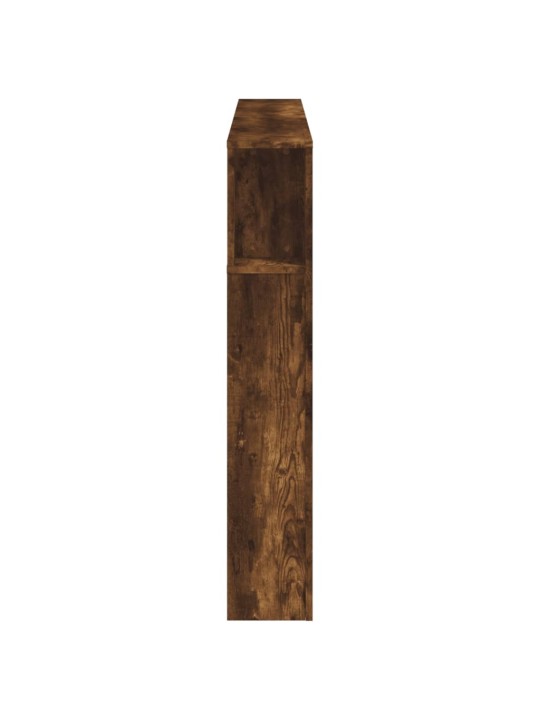 Čelo postele s LED kouřový dub 160 x 18,5 x 103,5 cm kompozit