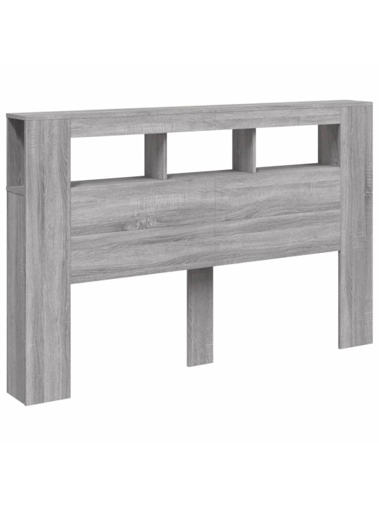 Čelo postele s LED šedé sonoma 160 x 18,5 x 103,5 cm kompozit