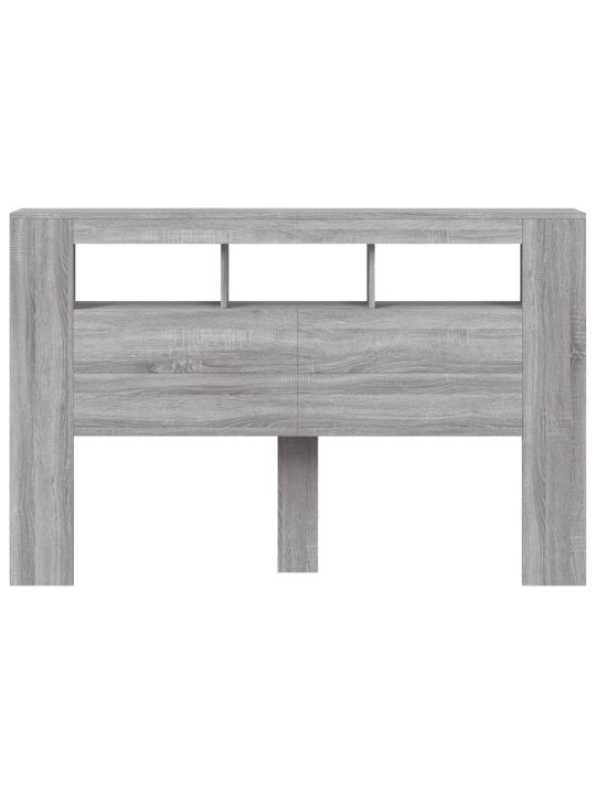 Čelo postele s LED šedé sonoma 160 x 18,5 x 103,5 cm kompozit