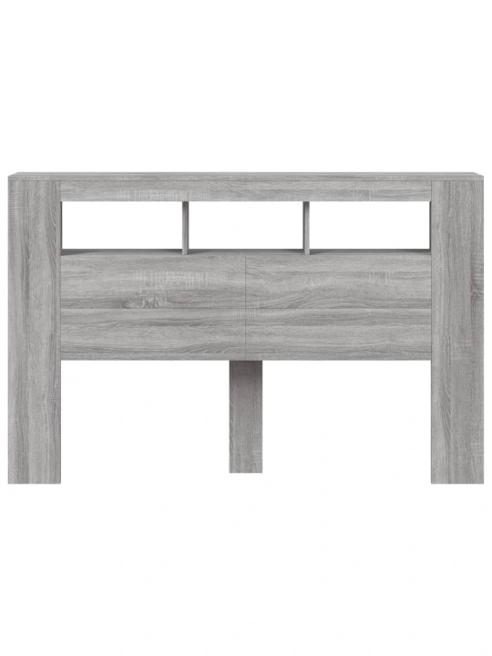 Čelo postele s LED šedé sonoma 160 x 18,5 x 103,5 cm kompozit