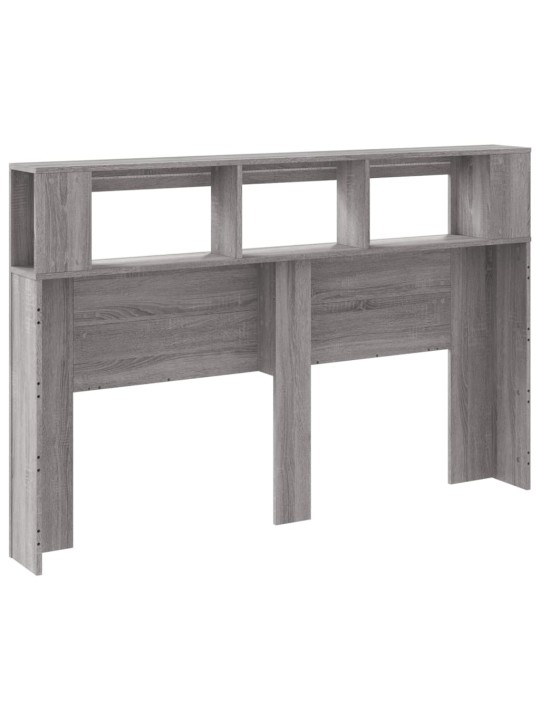 Čelo postele s LED šedé sonoma 160 x 18,5 x 103,5 cm kompozit