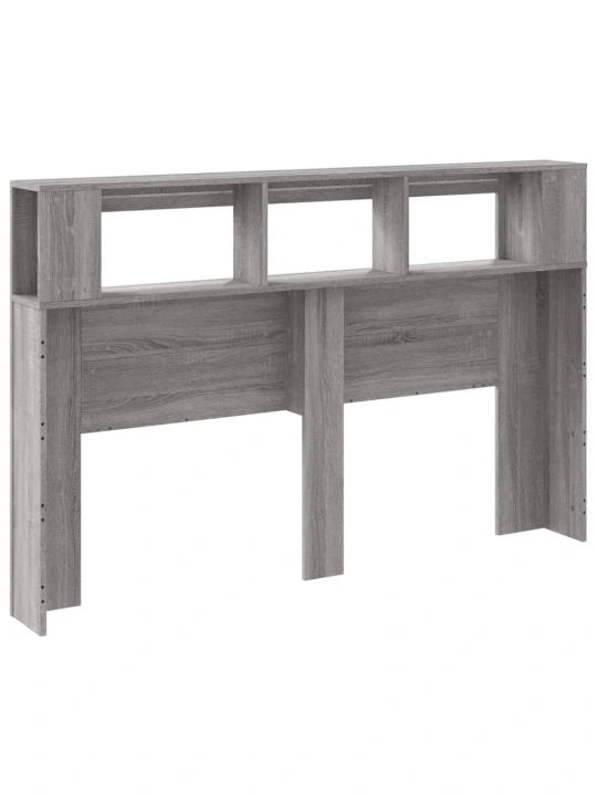 Čelo postele s LED šedé sonoma 160 x 18,5 x 103,5 cm kompozit