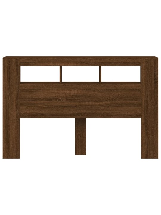 Čelo postele s LED hnědý dub 160x18,5x103,5 cm kompozitní dřevo