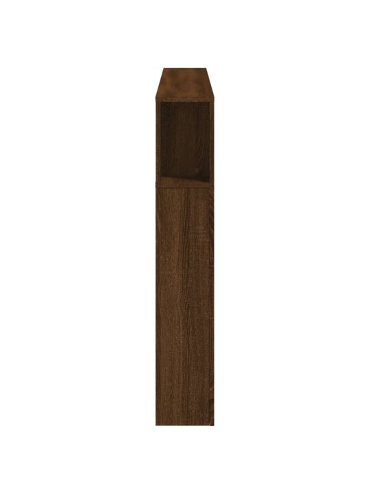 Čelo postele s LED hnědý dub 160x18,5x103,5 cm kompozitní dřevo