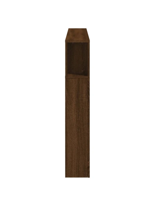Čelo postele s LED hnědý dub 160x18,5x103,5 cm kompozitní dřevo