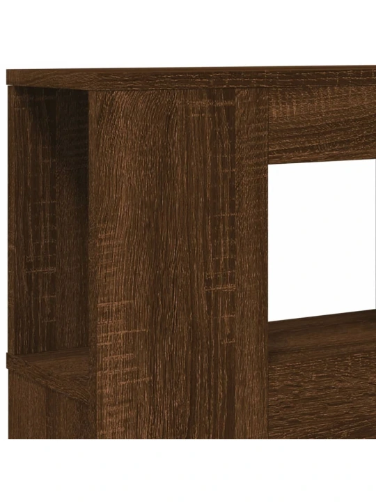 Čelo postele s LED hnědý dub 160x18,5x103,5 cm kompozitní dřevo