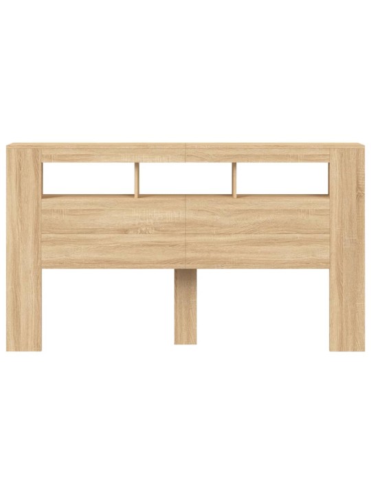 Čelo postele s LED dub sonoma 180 x 18,5 x 103,5 cm kompozit
