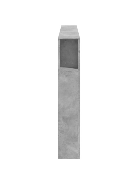 Čelo postele s LED betonově šedé 180 x 18,5 x 103,5 cm kompozit