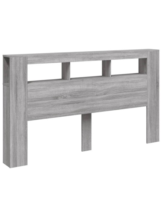 Čelo postele s LED šedé sonoma 180 x 18,5 x 103,5 cm kompozit