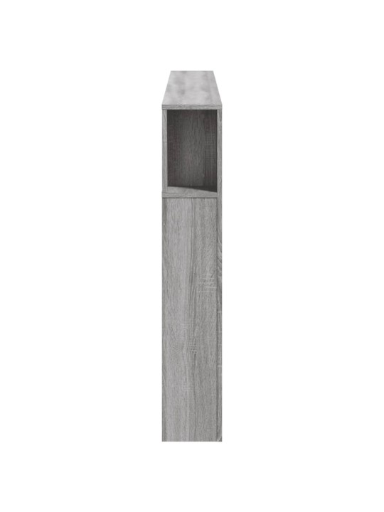 Čelo postele s LED šedé sonoma 180 x 18,5 x 103,5 cm kompozit