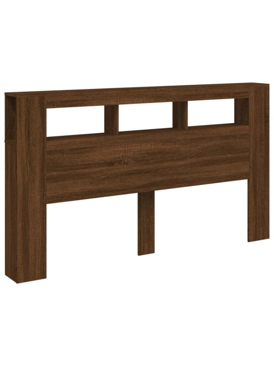 Čelo postele s LED hnědý dub 180x18,5x103,5 cm kompozitní dřevo