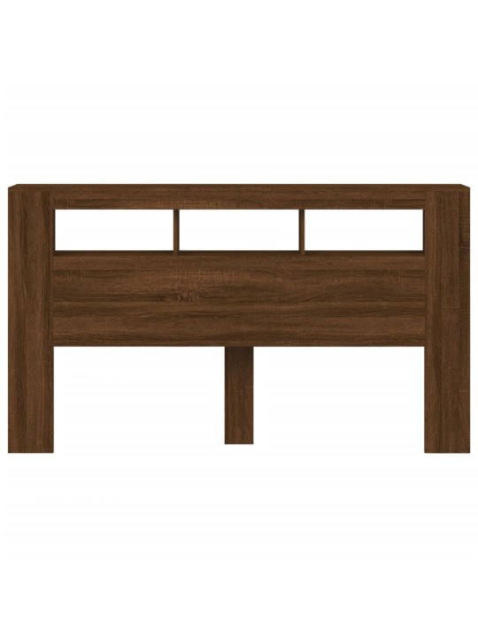Čelo postele s LED hnědý dub 180x18,5x103,5 cm kompozitní dřevo