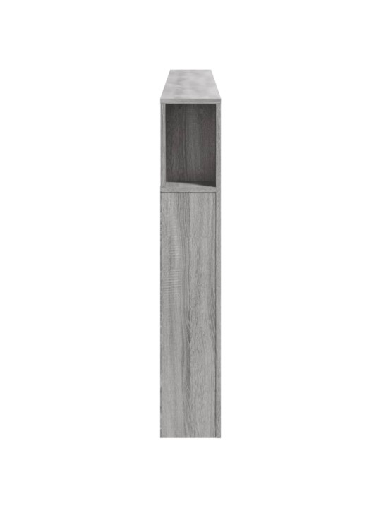 Čelo postele s LED šedé sonoma 200 x 18,5 x 103,5 cm kompozit