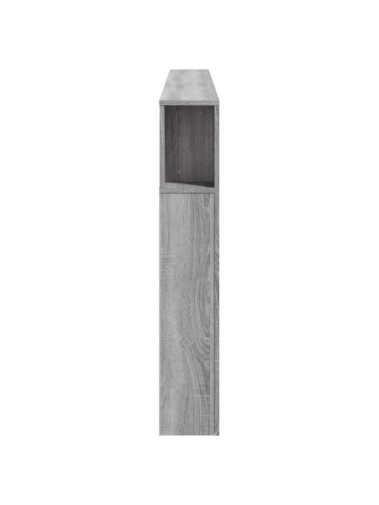 Čelo postele s LED šedé sonoma 220 x 18,5 x 103,5 cm kompozit
