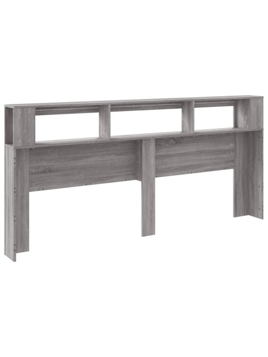 Čelo postele s LED šedé sonoma 220 x 18,5 x 103,5 cm kompozit