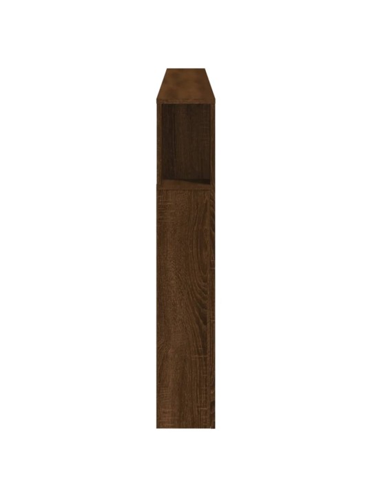 Čelo postele s LED hnědý dub 220x18,5x103,5 cm kompozitní dřevo