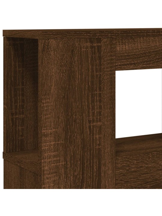 Čelo postele s LED hnědý dub 220x18,5x103,5 cm kompozitní dřevo