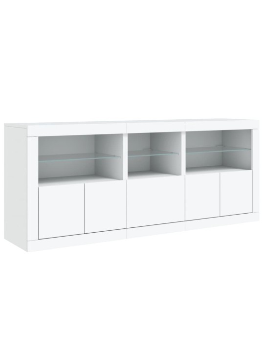 Příborník s LED osvětlením bílý 162 x 37 x 67 cm