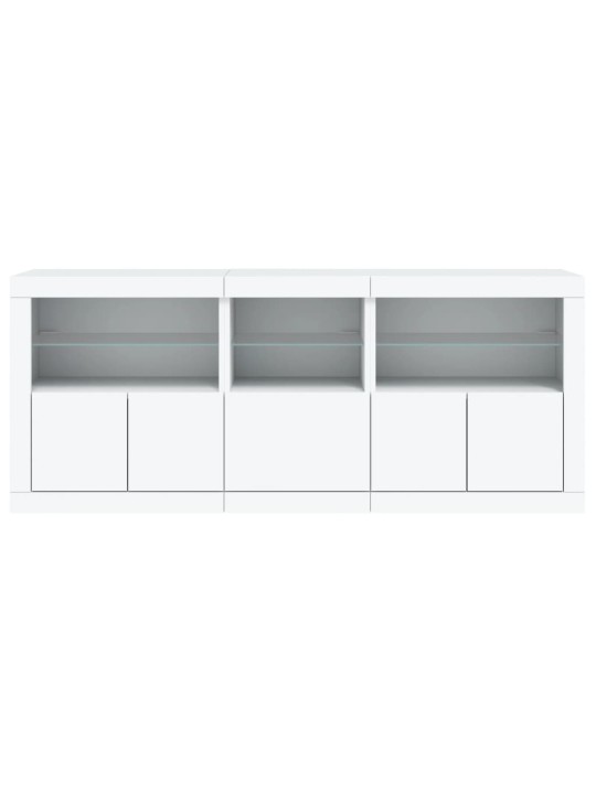Příborník s LED osvětlením bílý 162 x 37 x 67 cm