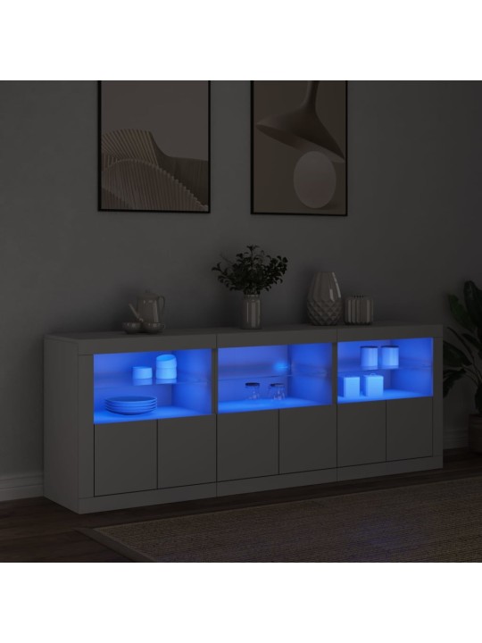 Příborník s LED osvětlením bílý 181,5 x 37 x 67 cm
