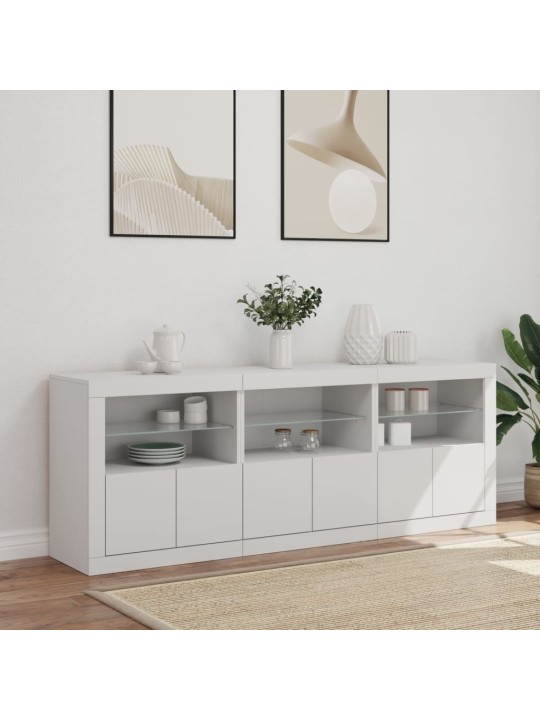 Příborník s LED osvětlením bílý 181,5 x 37 x 67 cm