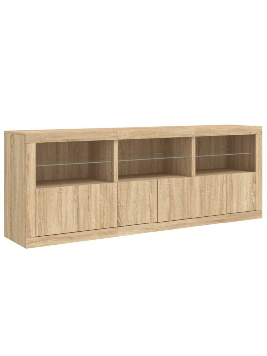 Příborník s LED osvětlením dub sonoma 181,5 x 37 x 67 cm