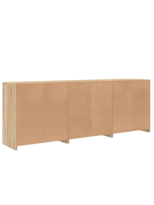 Příborník s LED osvětlením dub sonoma 181,5 x 37 x 67 cm