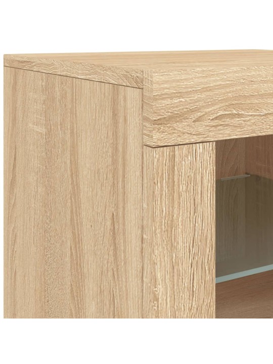 Příborník s LED osvětlením dub sonoma 181,5 x 37 x 67 cm