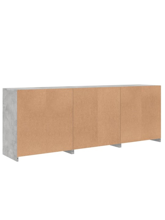 Příborník s LED osvětlením betonově šedý 181,5 x 37 x 67 cm