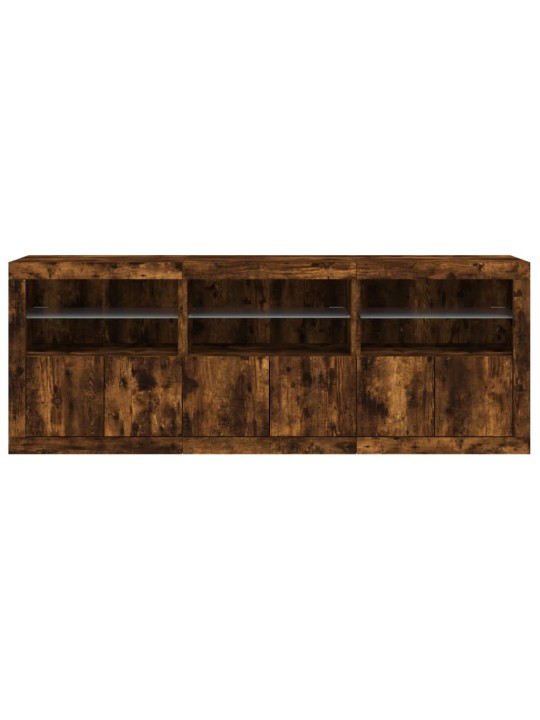 Příborník s led osvětlením kouřový dub 181,5 x 37 x 67 cm