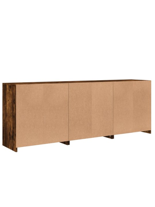 Příborník s led osvětlením kouřový dub 181,5 x 37 x 67 cm