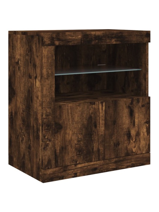 Příborník s led osvětlením kouřový dub 181,5 x 37 x 67 cm