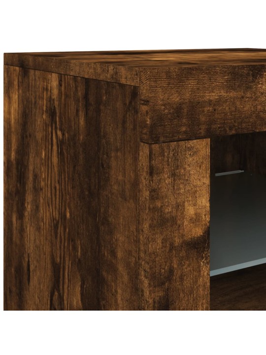 Příborník s led osvětlením kouřový dub 181,5 x 37 x 67 cm