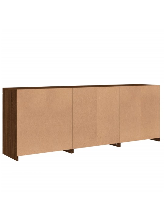 Příborník s LED osvětlením hnědý dub 181,5 x 37 x 67 cm